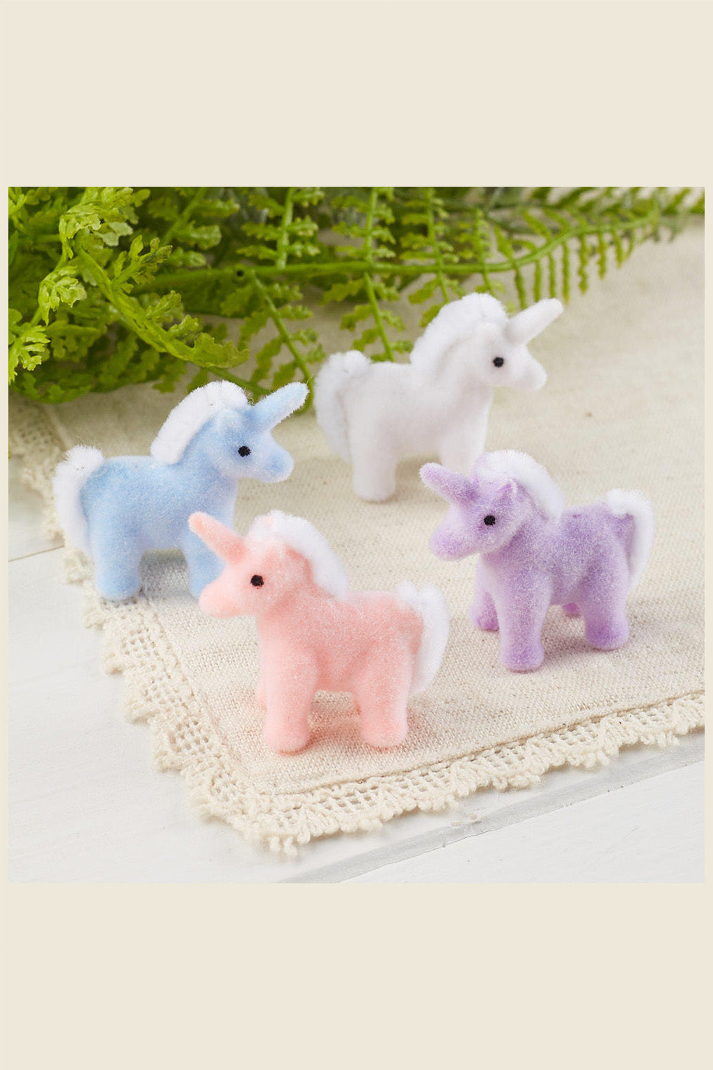 Mini Flocked Unicorn