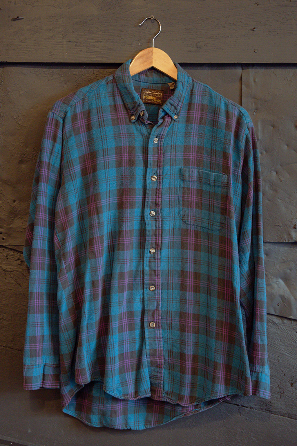 Vintage Country Squire Flannel Blue