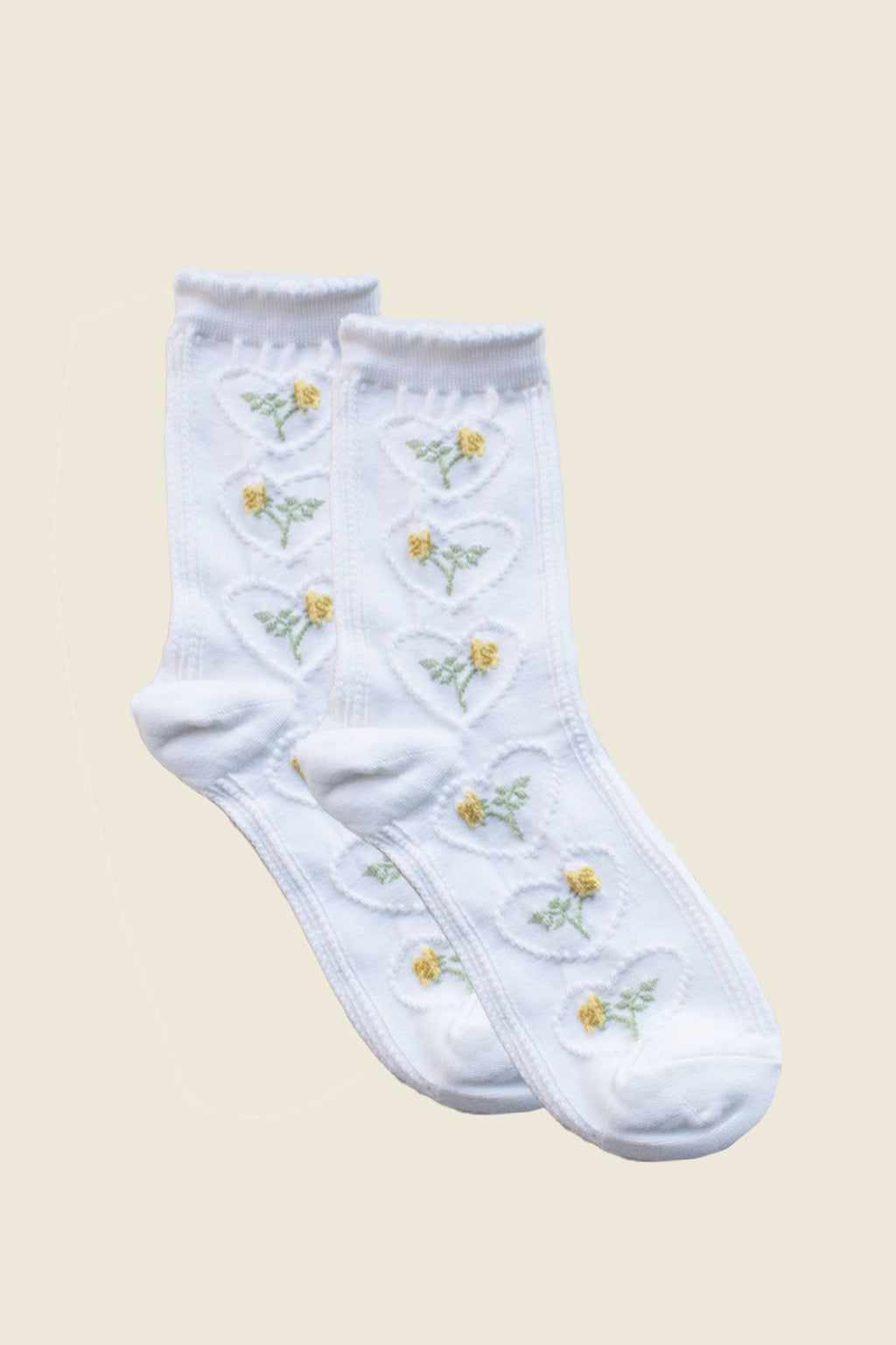 Vintage Roses & Hearts Socks