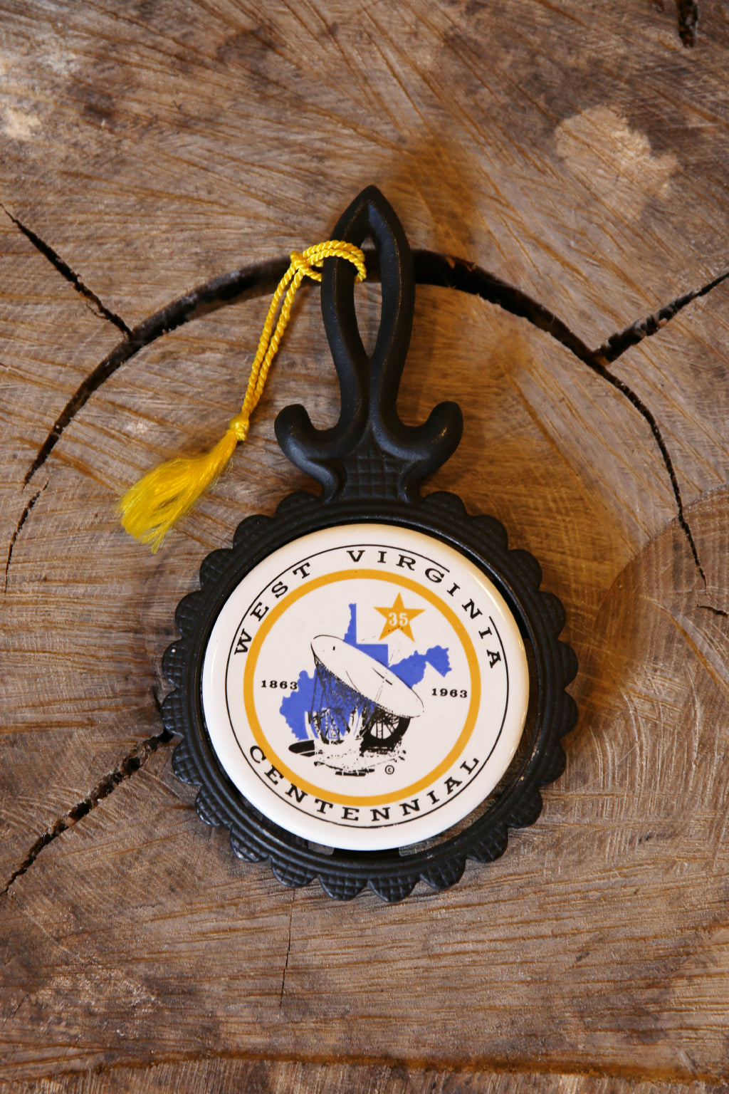 Vintage WV Centennial Trivet