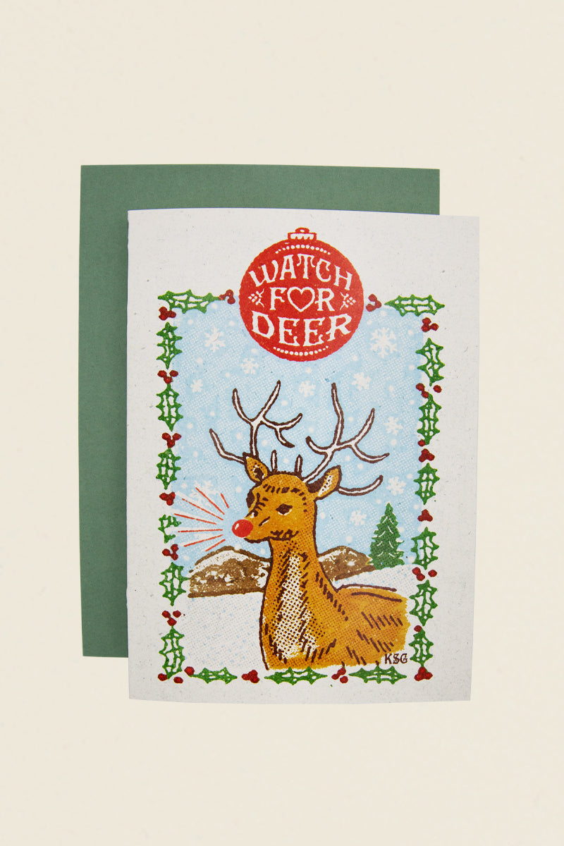 Watch For Deer Card