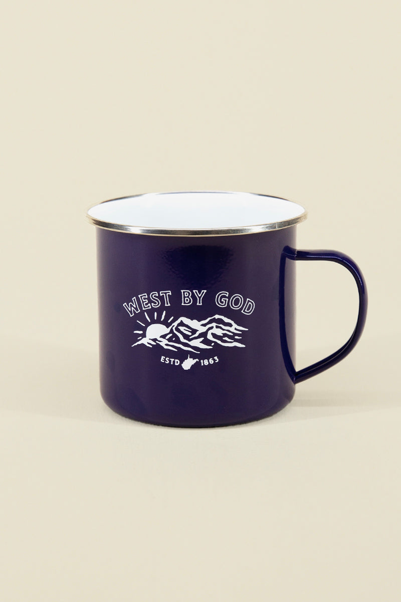 west by god enamel mug