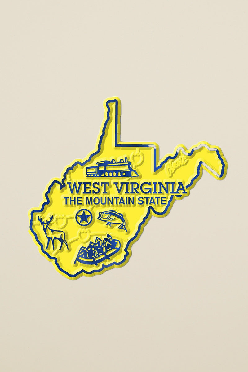 west virginia mountain state magnet, small