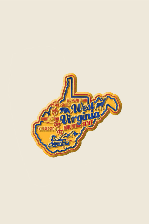 West Virginia Mountain State Magnet - Kin Ship Goods