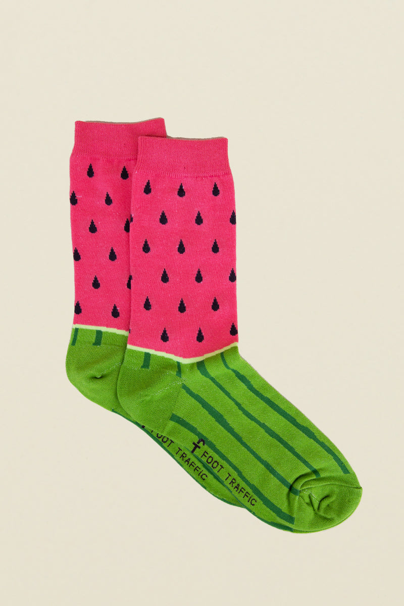 womens pink watermelon socks