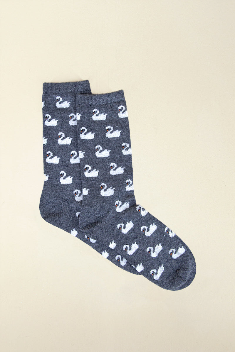 womens swan socks