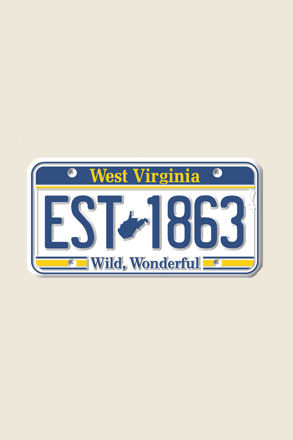 West Virginia License Plate Magnet