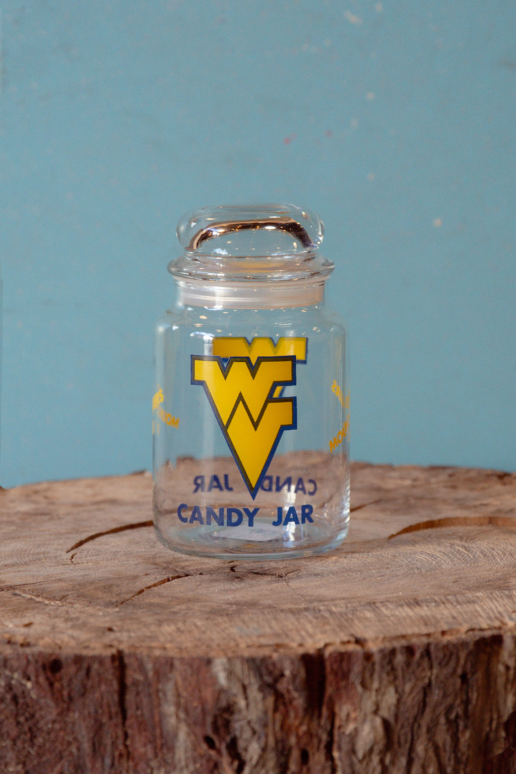 WVU Candy Jar Kin Ship Goods Vintage.