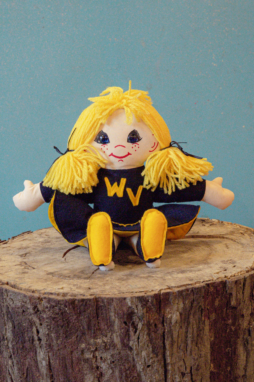 Vintage WVU doll. Kin Ship Goods Vintage.