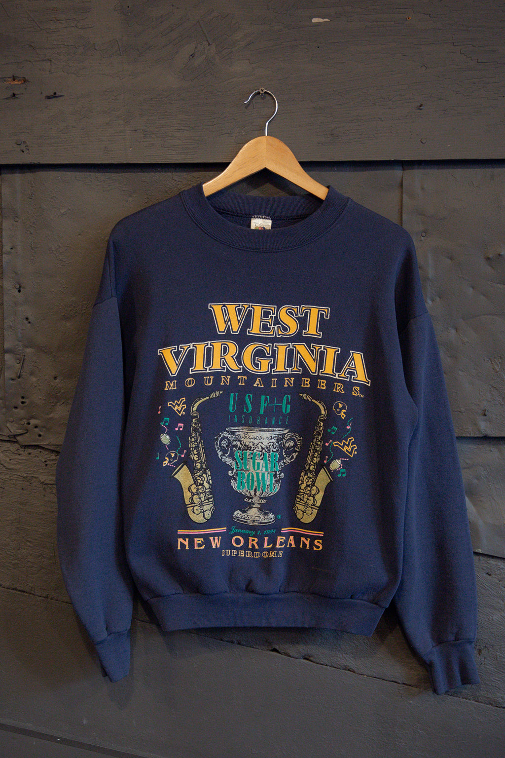 Vintage WVU New Orleans Sugar Bowl 1994. Kin Ship Goods Vintage.