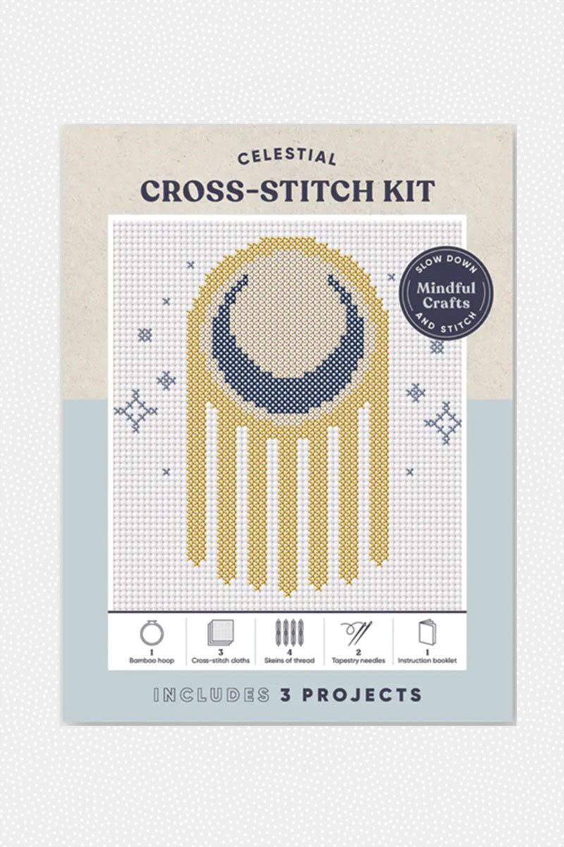 celestial cross-stitch kit, final sale