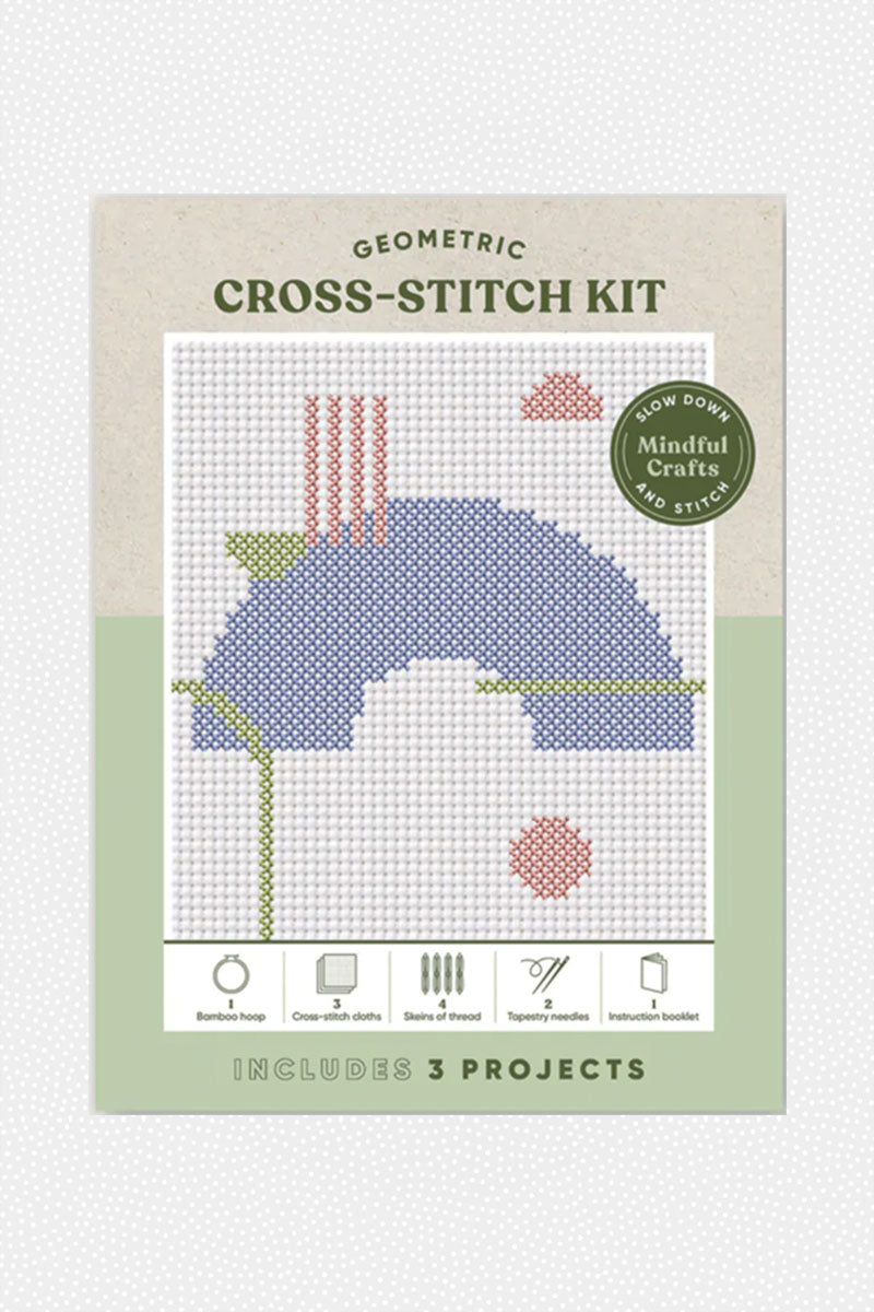 geometric cross-stitch kit, final sale
