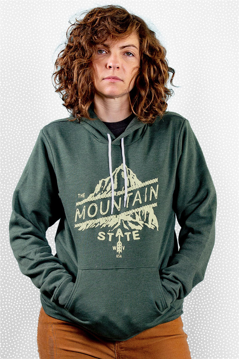 mountain state pullover hoodie