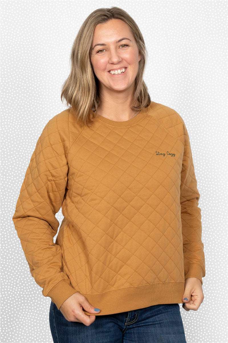 stay cozy women&#39;s quilted pullover, final sale