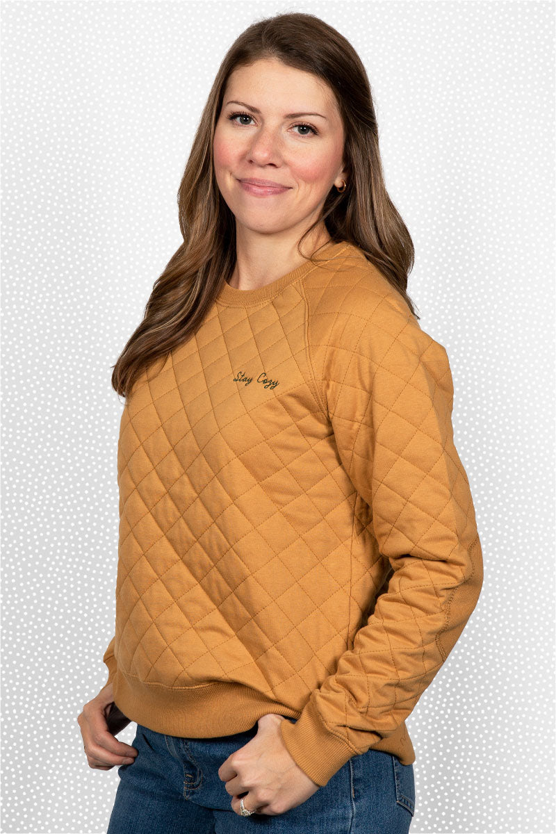 stay cozy women&#39;s quilted pullover, final sale